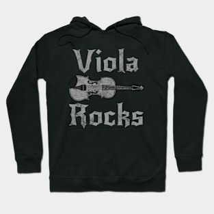 Viola Rocks, Violist Heavy Rock Musician Goth Hoodie